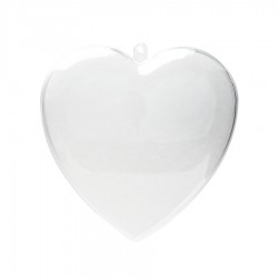 Καρδιά πλαστική διάφανη 10x10εκ.