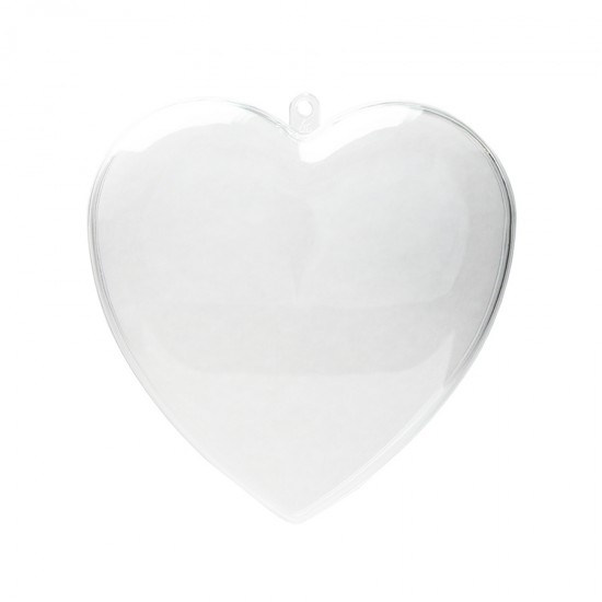 Καρδιά πλαστική διάφανη 10x10εκ.