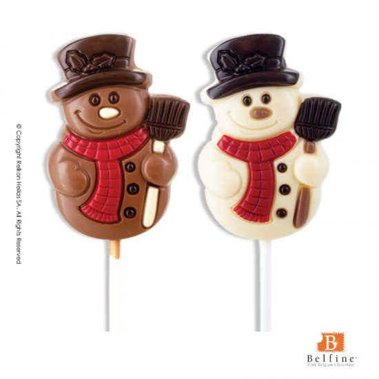 Σοκολατένια γλειφιτζούρια Χιονάνθρωπος