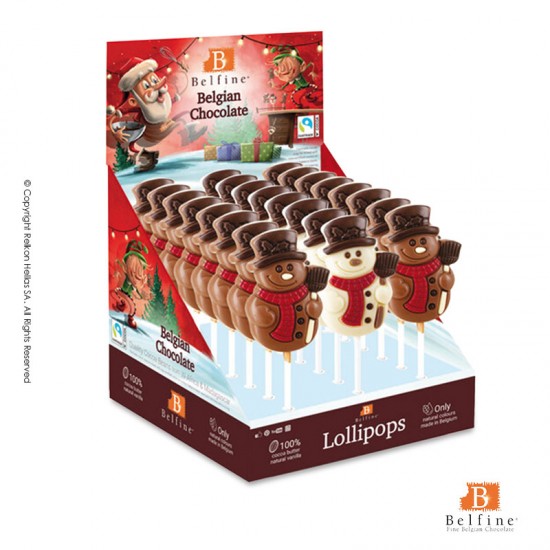 Σοκολατένια γλειφιτζούρια Χιονάνθρωπος