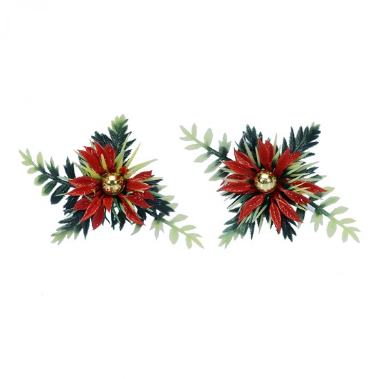 Διακοσμητική ποινσέτια κλωνάρι 144τεμ.