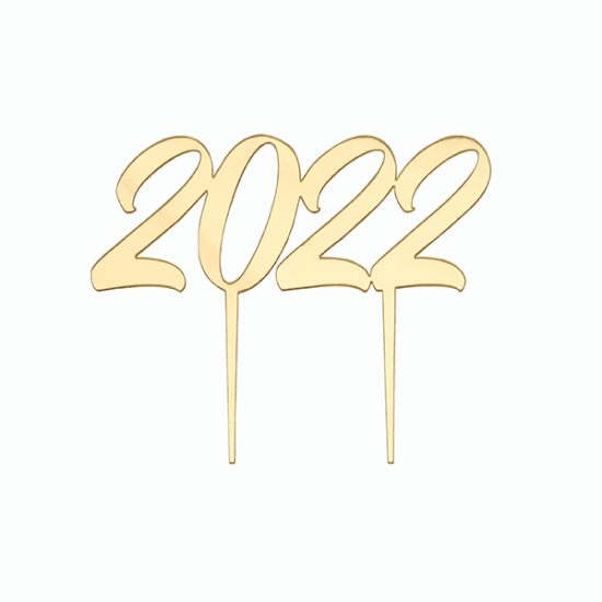 Cake topper "2026" χρυσό