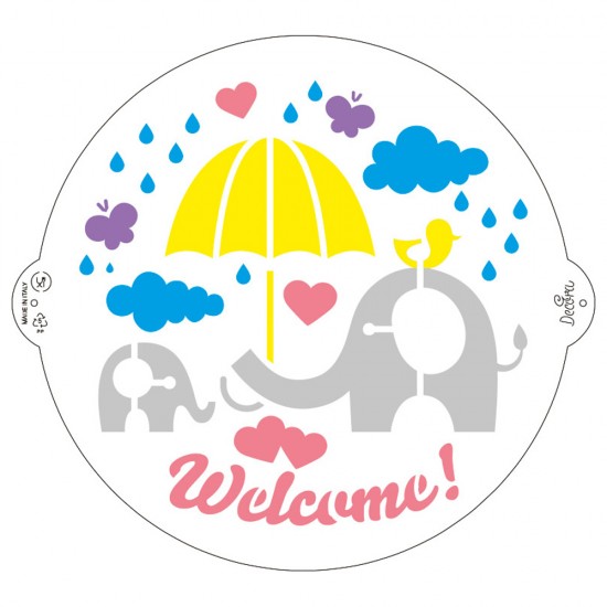 Στένσιλ "Welcome" 25εκ.