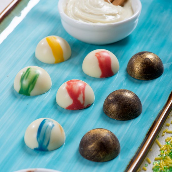 Καλούπι ημισφαίριο για σοκολατάκια 12 θέσεων