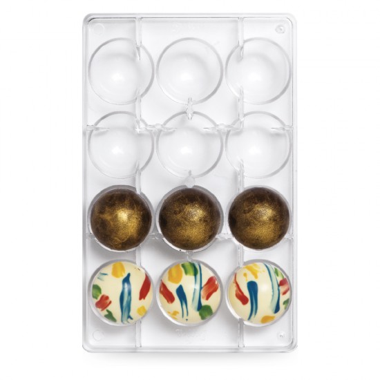 Καλούπι ημισφαίριο για σοκολατάκια 12 θέσεων