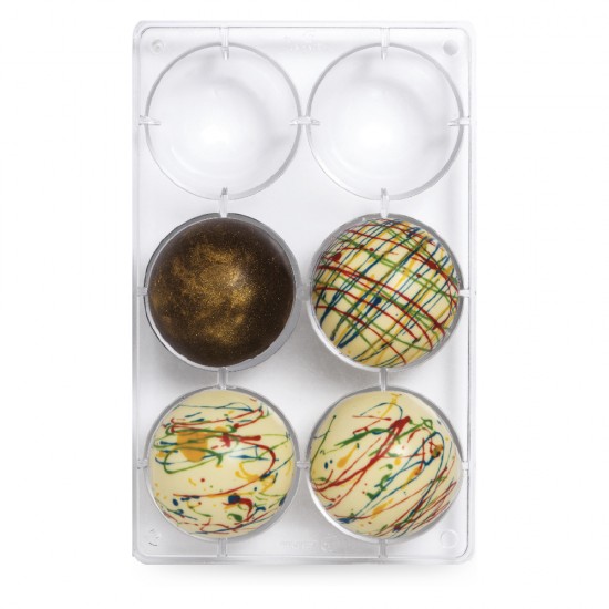 Καλούπι ημισφαίριο για σοκολατάκια 6 θέσεων