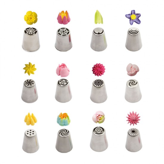 Μύτες κορνέ για λουλούδια 3D σετ 12τεμ.-No3