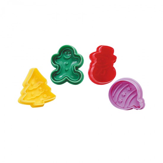 Σφραγίδες χριστουγεννιάτικο θέμα σετ 4 τεμ.