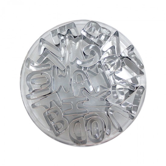 Κουπάτ γράμματα μεταλλικά σετ 26 τεμ.-2x2,5εκ.