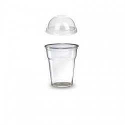 Ποτήρι pet 12oz με πομπέ κλειστό καπάκι 50τεμ.