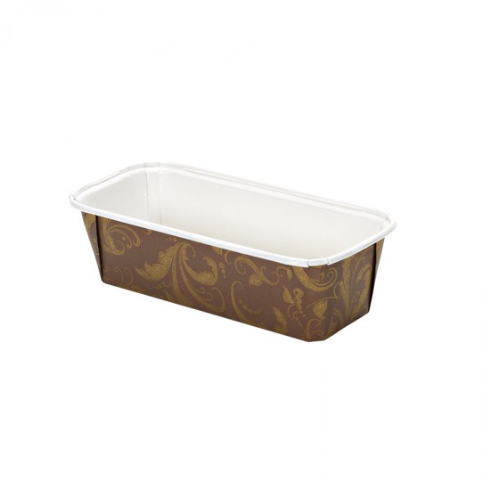 Φόρμα χάρτινη καφέ-χρυσό μακρόστενη