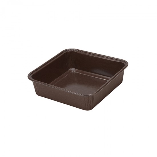 Φόρμα χάρτινη καφέ τετράγωνη 17,5x17,5εκ.