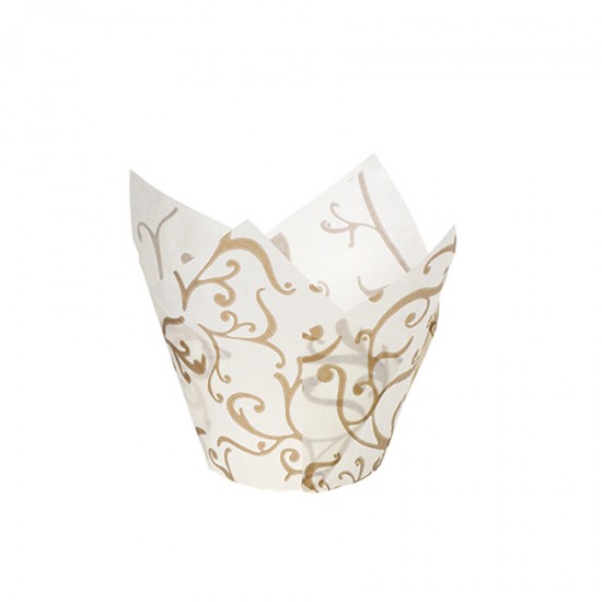 Φόρμα tulip λευκό-χρυσό 25τεμ.