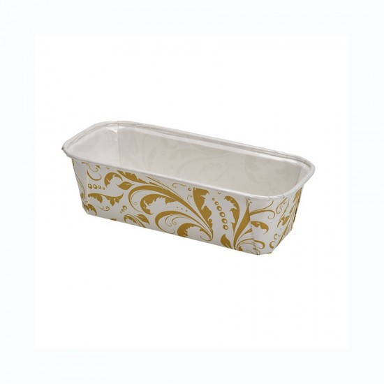 Φόρμα χάρτινη λευκό-χρυσό μακρόστενη