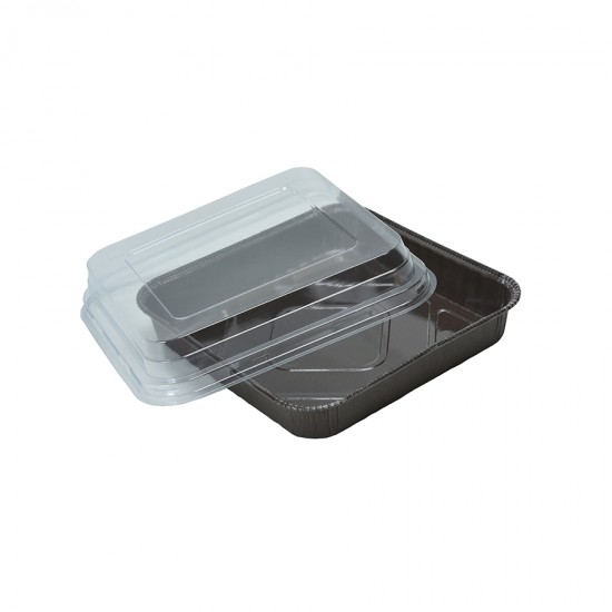 Καπάκι για φόρμα χάρτινη καφέ τετράγωνη 17,5x17,5