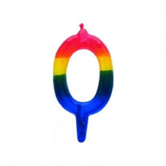 Κερί γενεθλίων τρίχρωμο Νο0