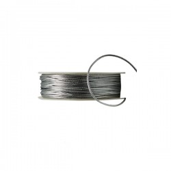 Κορδόνι μεταλλικό ασημί 1mm 50μ.