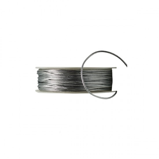 Κορδόνι μεταλλικό ασημί 1mm 50μ.